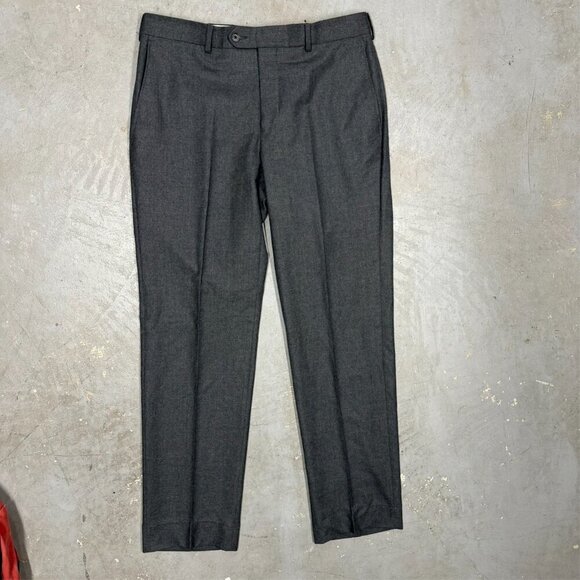 Coppley Suit Super 140s Flannel Wool Grey Made in Canada 40 R 34x32 - Picture 9 of 15